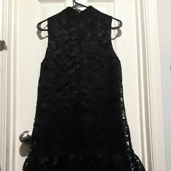Black Lace Halter Dress - Picture 7 of 8